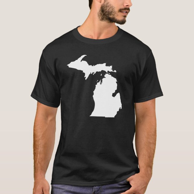 Camiseta Esquema de estado de Michigan (Anverso)