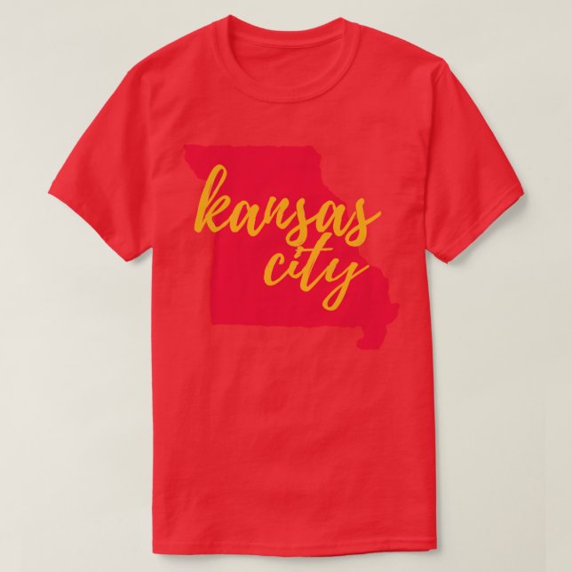Camiseta Esquema de la ciudad de Kansas de Misuri (Diseño del anverso)