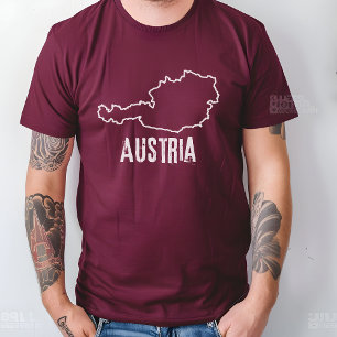Camiseta Esquema de la nación austríaca del mapa del país d