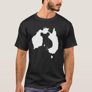 Camiseta Esquema de la silueta de Koala - Oso de Koala aust