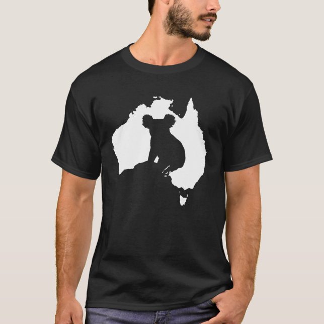 Camiseta Esquema de la silueta de Koala - Oso de Koala aust (Anverso)