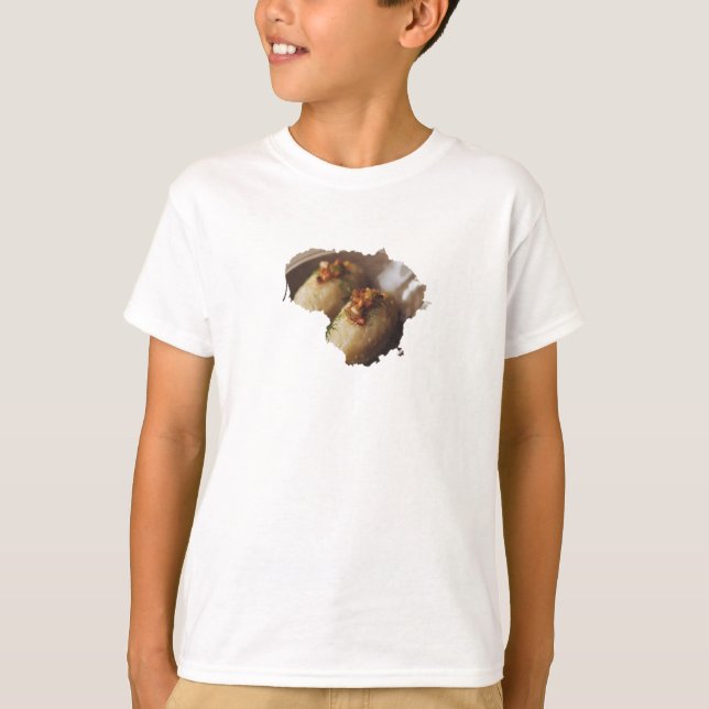 Camiseta Esquema de Lituania con plato de patatas (Anverso)
