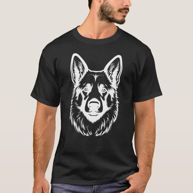 Camiseta Esquema de Pastor Alemán (Anverso)