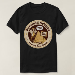 Camiseta Esquema de Pirámide Arqueología Divertida