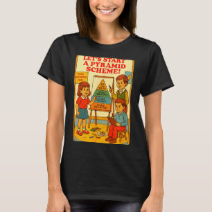 Camiseta Esquema de Pirámide Divertido Culto Blackcraft Hum