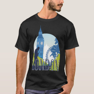 Camiseta Esquema de Silhouette para la línea aérea de la ci