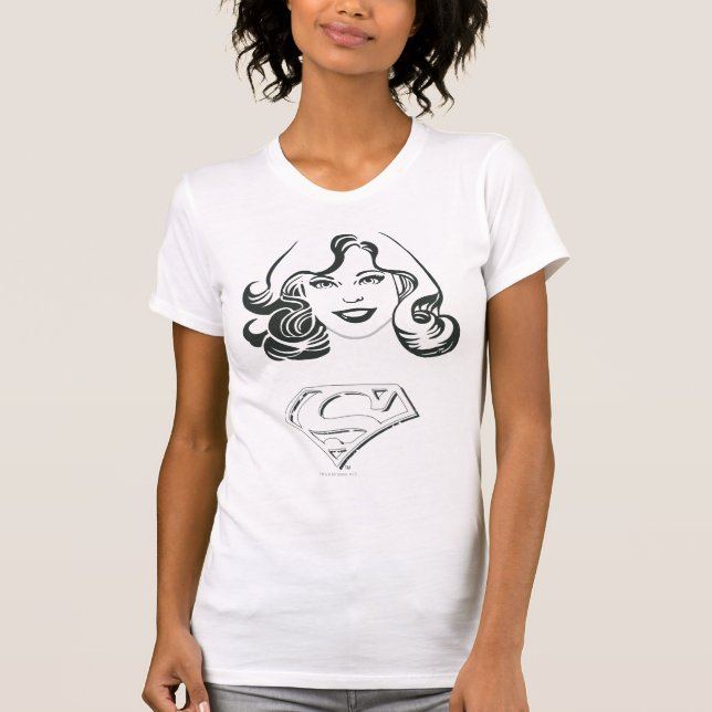 Camiseta Esquema de superchica 1 (Anverso)