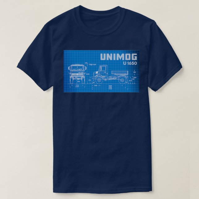 Camiseta Esquema de Unimog (Diseño del anverso)