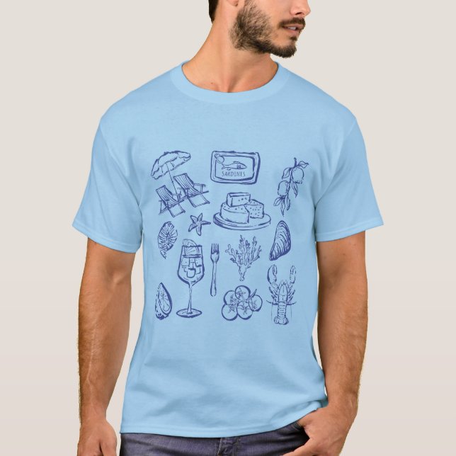Camiseta Esquema de vida mediterránea (Anverso)