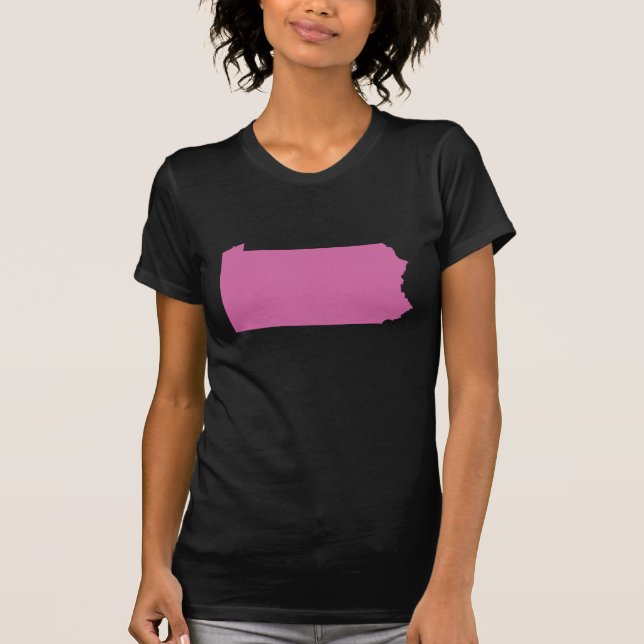 Camiseta Esquema del estado de Pennsylvania (Anverso)
