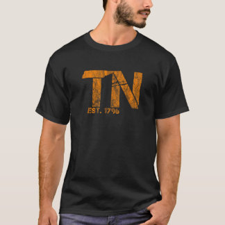 Camiseta Esquema del estado de Tennessee TN Naranja Est 179
