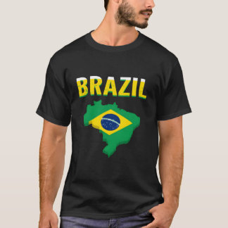Camiseta Esquema del país Brasil para brasileños y Brasil L