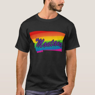 Camiseta Esquema Montana del estado del arco iris