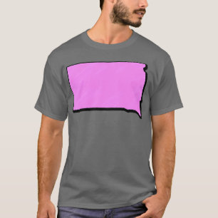 Camiseta Esquema rosado de Dakota del Sur