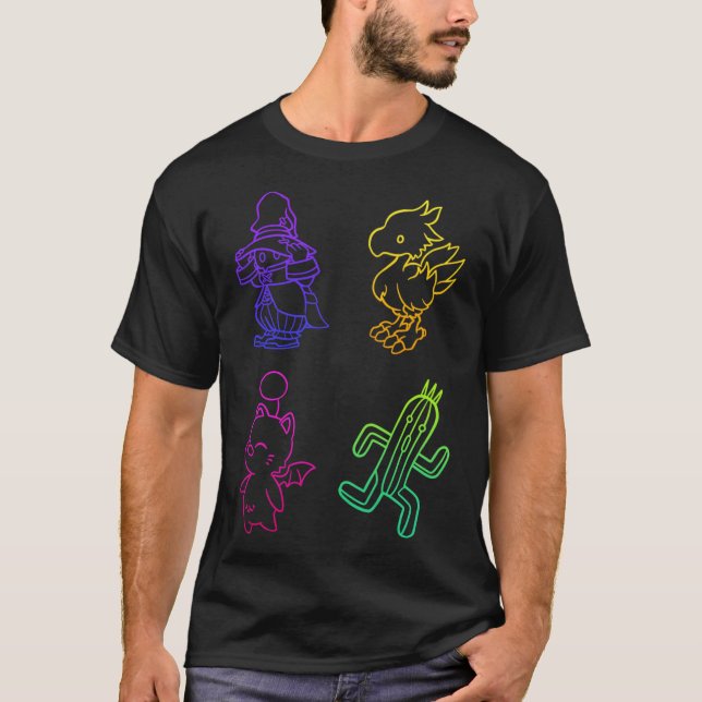 Camiseta Esquemas de Final Fantasy retro (Anverso)