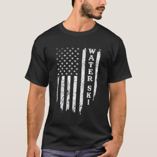Camiseta Esquí acuático angustiado - Patrio de Esquí Bander