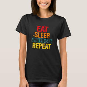 Camiseta Esquí acuático Eat Sleep Repetir esquí acuático Sk