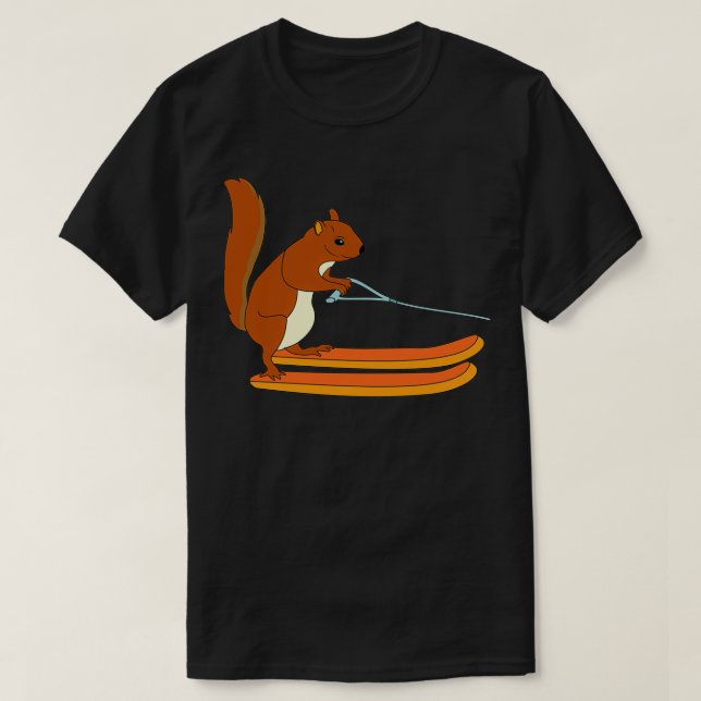 Camiseta Esquí acuático Squirrel Freestyle Gift Animal (Diseño del anverso)