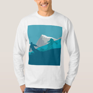 Camiseta Esquí alpino cuesta abajo Esquí Blanco