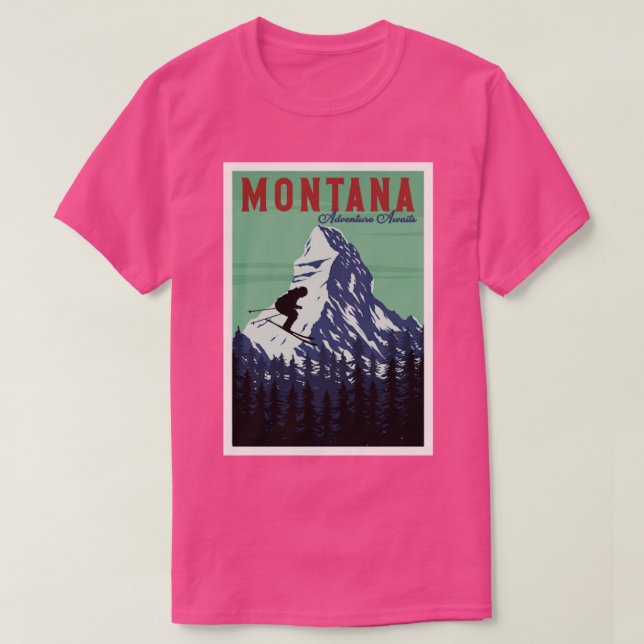 Camiseta Esquí alpino de Montana (Diseño del anverso)