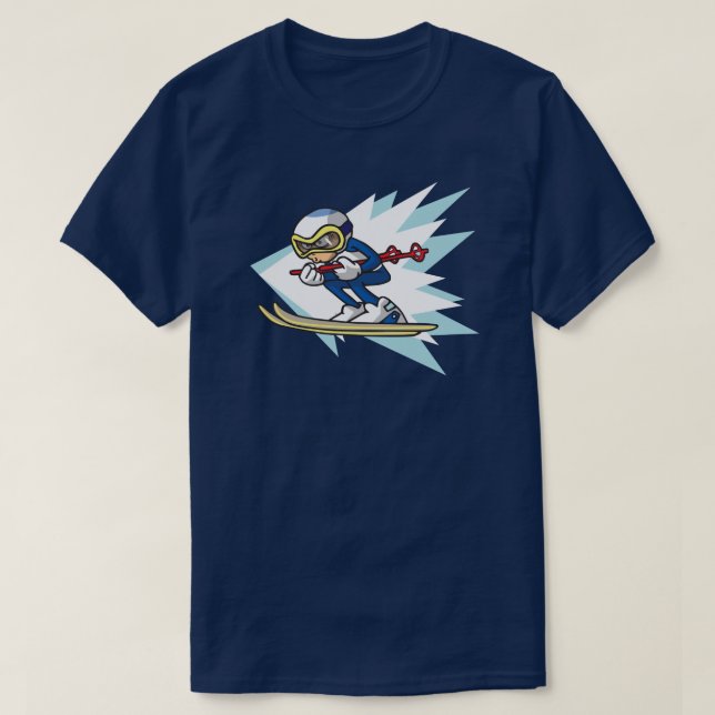 Camiseta Esquí alpino estilo anime ilustracion Juegos de In (Diseño del anverso)