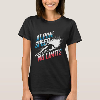 Camiseta Esquí alpino sin límites de velocidad alpino