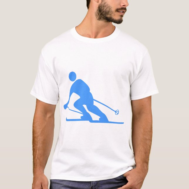 Camiseta Esquí - Azul bebé (Anverso)