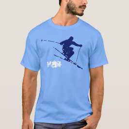 Camiseta Esquí azul de la nieve de Vail
