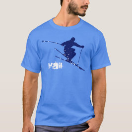 Camiseta Esquí azul de la nieve de Vail