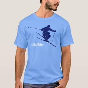 Camiseta Esquí azul de la nieve del telururo