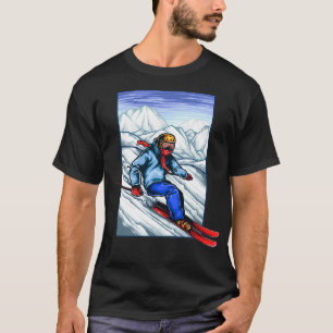 Camiseta Esquí bajo tierra para los amantes de los deportes