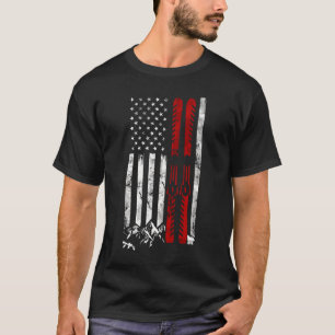 Camiseta Esquí Bandera Estadounidense Esquí