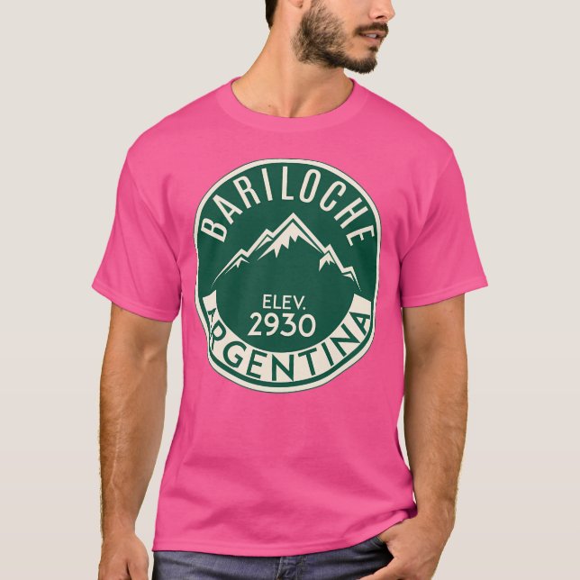 Camiseta Esquí Bariloche Argentina Montañas Bas (Anverso)