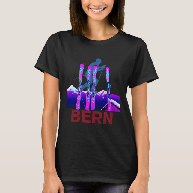 Camiseta Esquí Bern y Snowboard Esquí Bern Retro 90 (Anverso)