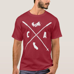Camiseta Esquí California Saltos Montañas Vintage