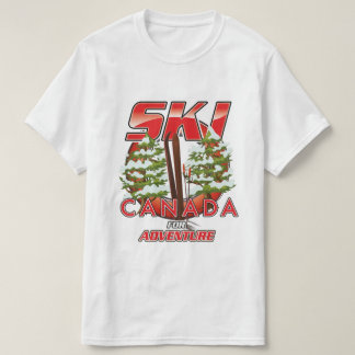 Camiseta Esquí Canadá Para logotipo de aventura