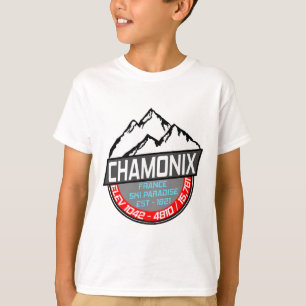 Camiseta Esquí Chamonix T Shirt Mont Blanc Francia Esquí Pa