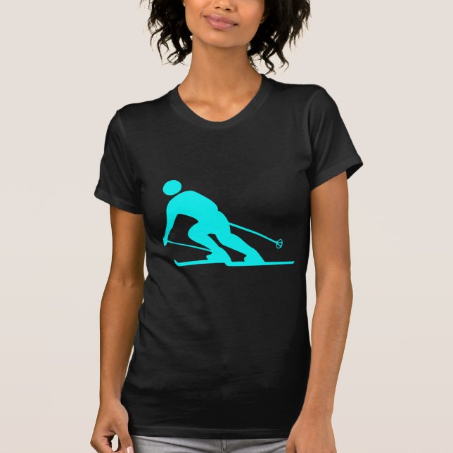 Camiseta Esquí - cian (Anverso)