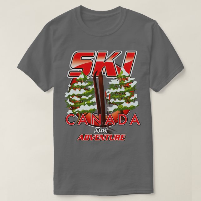 Camiseta Esquí de Canadá para aventura (Diseño del anverso)