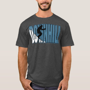 Camiseta Esquí de descenso azul y blanco