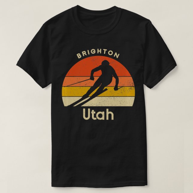 Camiseta Esquí de época Brighton Utah (Diseño del anverso)