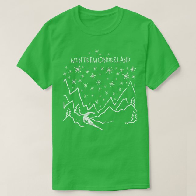 Camiseta Esquí de esquí de Winterwonderland (Diseño del anverso)