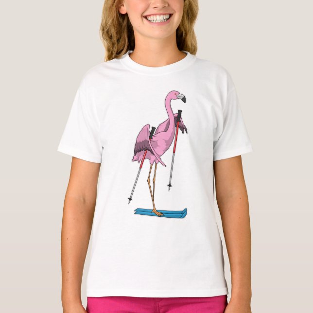 Camiseta Esquí de Flamingo (Anverso)