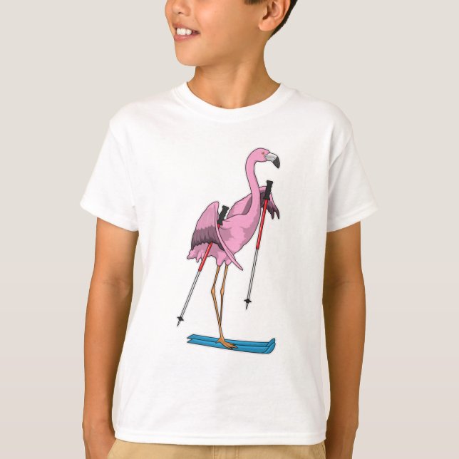 Camiseta Esquí de Flamingo (Anverso)