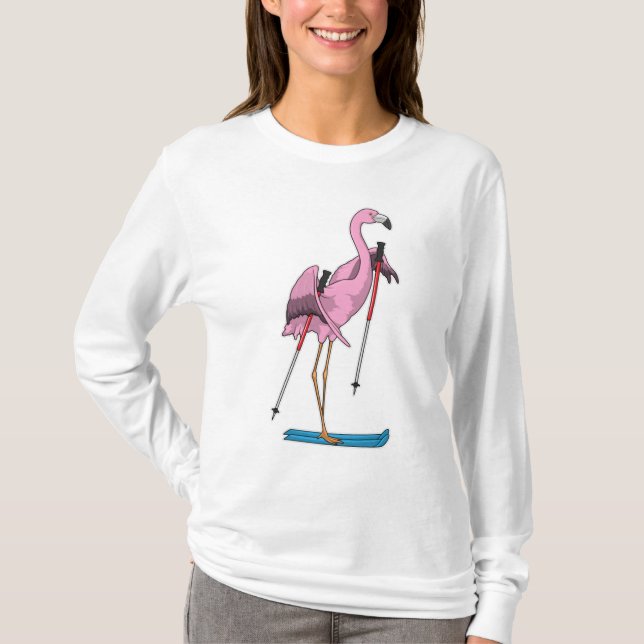 Camiseta Esquí de Flamingo (Anverso)