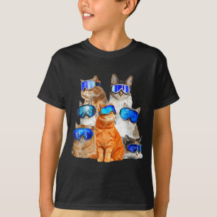Camiseta Esquí de gato divertido