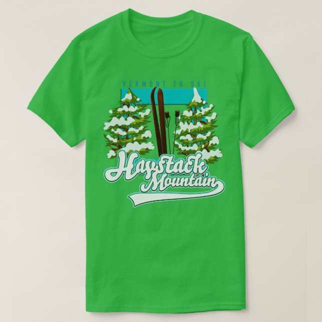 Camiseta Esquí de Haystack Mountain Vermont USA (Diseño del anverso)