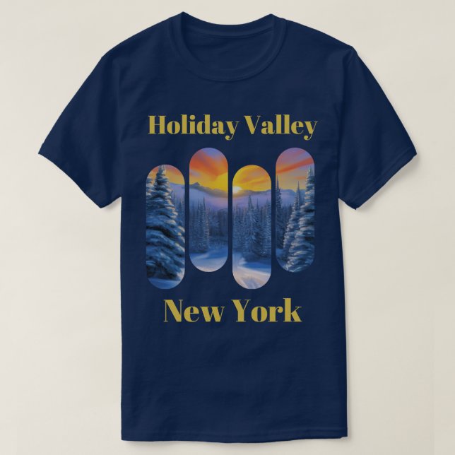 Camiseta Esquí de Holiday Valley New York 4 (Diseño del anverso)