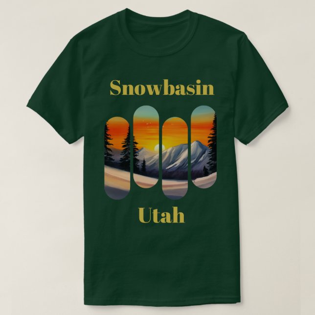 Camiseta Esquí de la cuenca de nieve Utah 2 (Diseño del anverso)