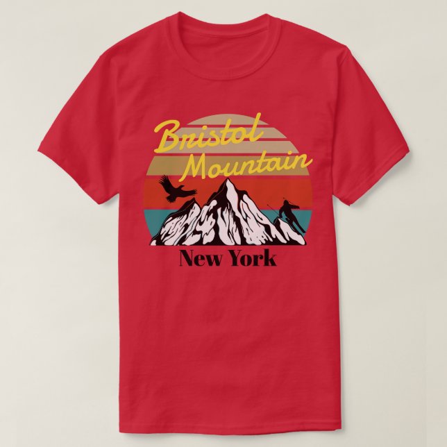 Camiseta Esquí de la montaña Bristol Nueva York (Diseño del anverso)